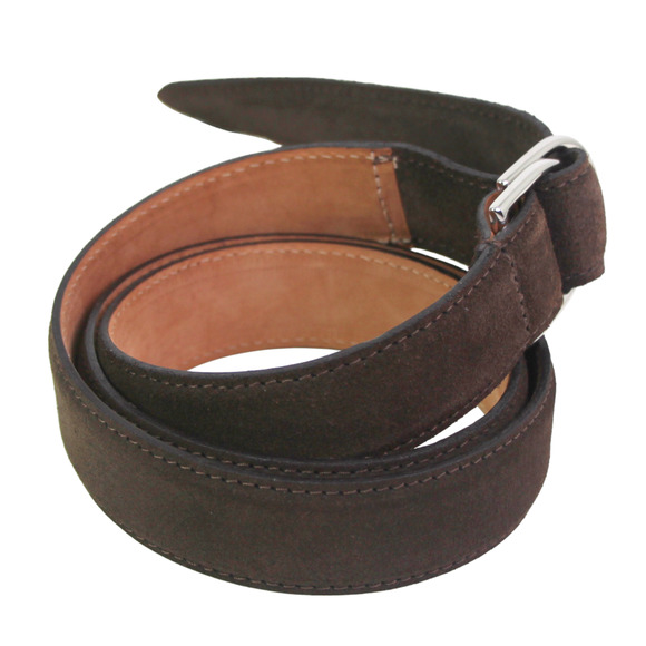J. CREW BROWN REAL LEATHER SUEDE 1 1/8"Wd DRESS CASUAL WOMEN'S BELT Sz L/XL (85T - Picture 5 of 14